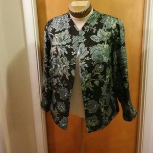 Sandra Darren Brocade and Beaded Jacket